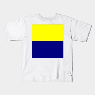 Yellow and blue blocks Kids T-Shirt